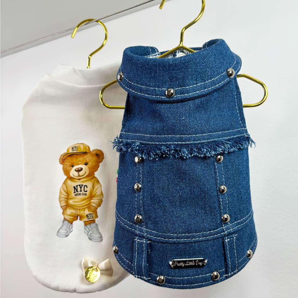 Giacca Denim con Borchie