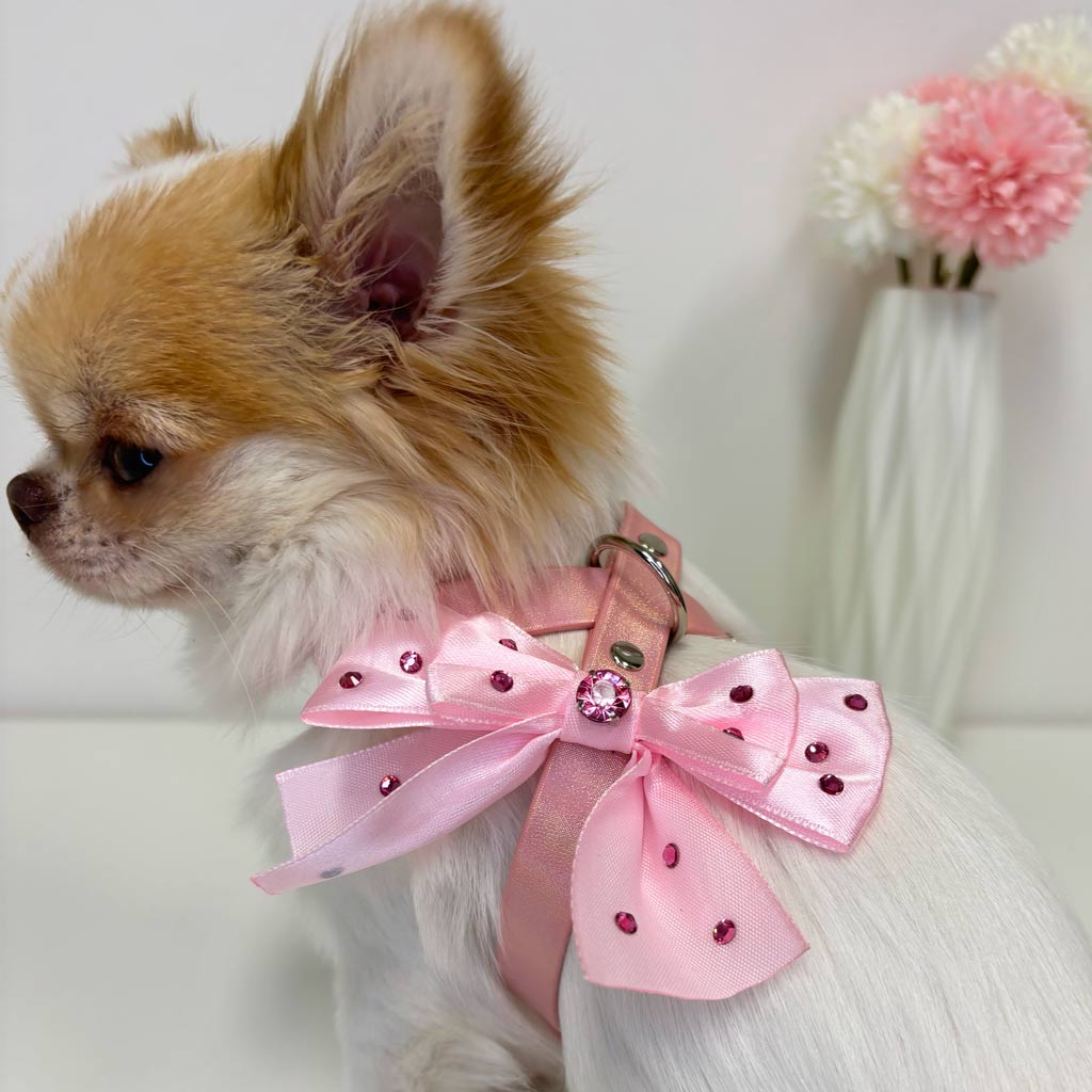 Pettorina Ecopelle Fiocco Strass