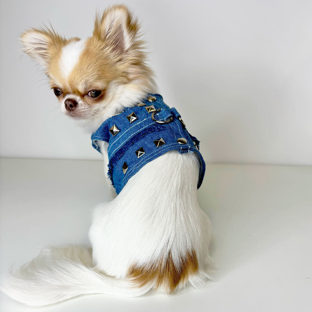 Pettorina Denim Borchie - Outlet