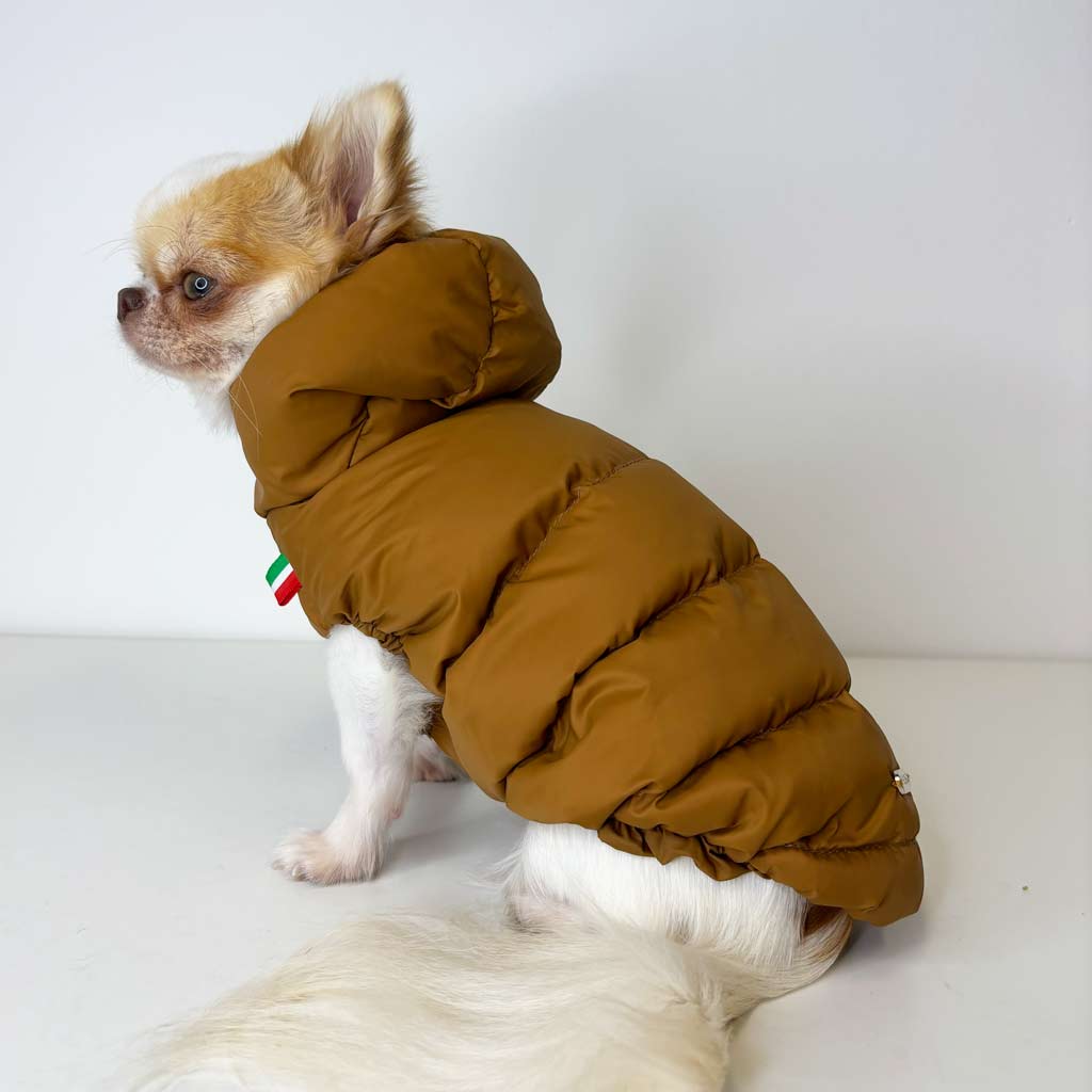 Piumino in Piuma Cammello