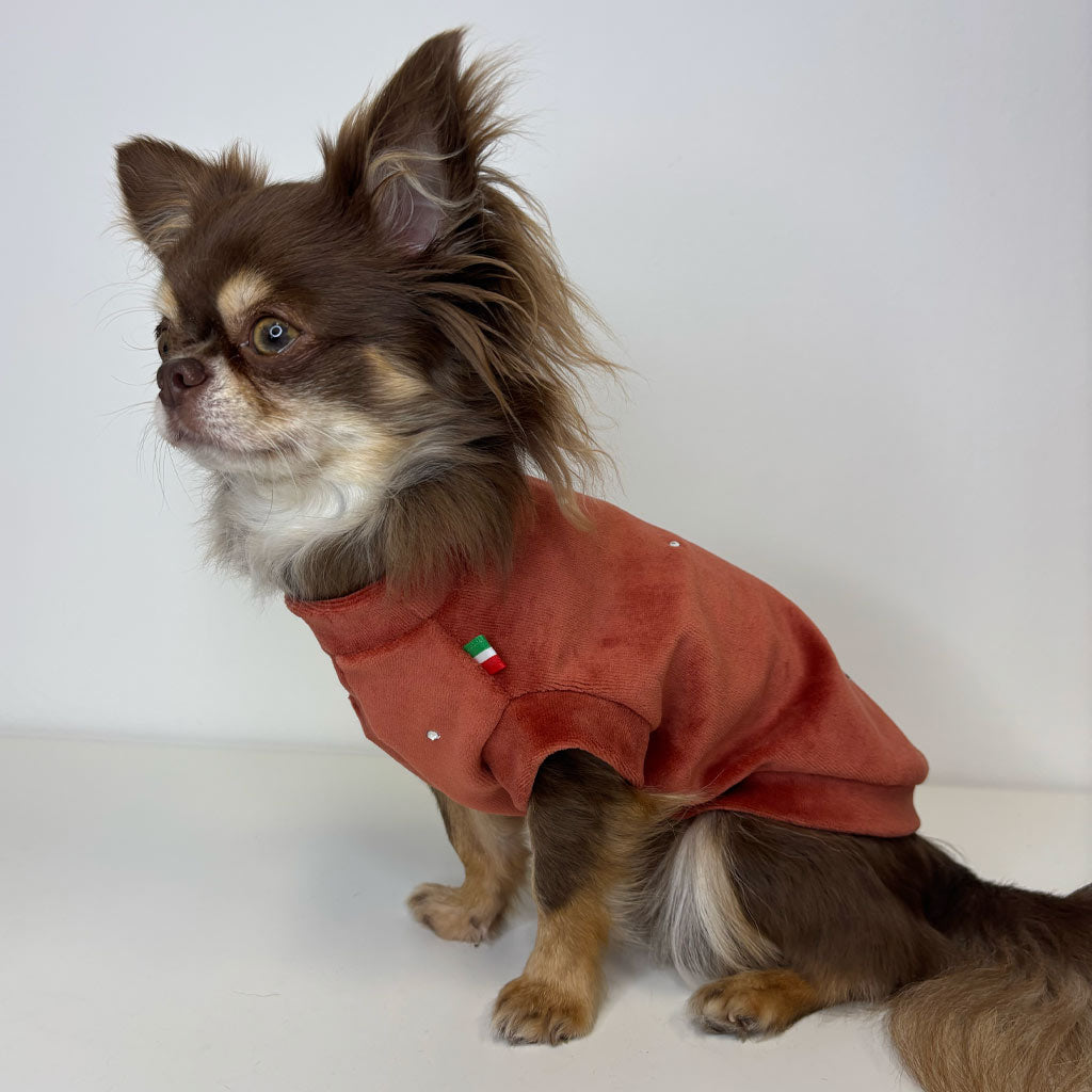 Felpa in Ciniglia Terracotta