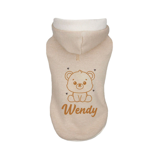 Felpa Beige con cappuccio personalizzata