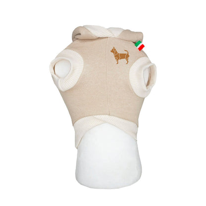 Felpa Beige con cappuccio personalizzata