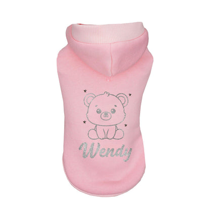 Felpa Rosa con cappuccio personalizzata