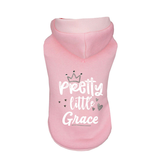 Felpa Rosa con cappuccio personalizzata