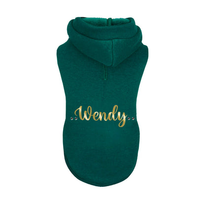 Felpa Verde con cappuccio personalizzata
