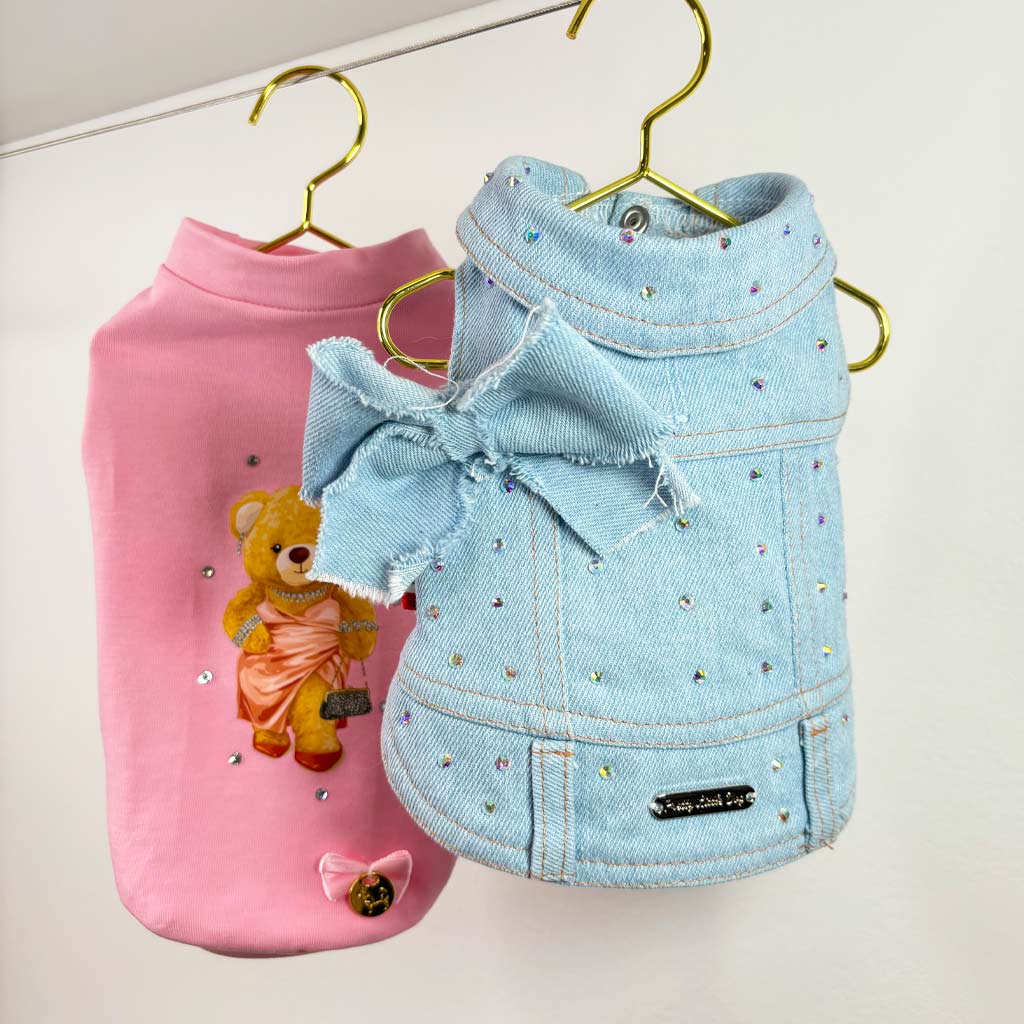 Giacca Denim con Strass