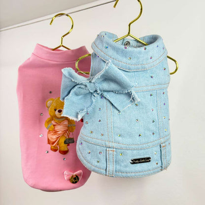 Giacca Denim con Strass