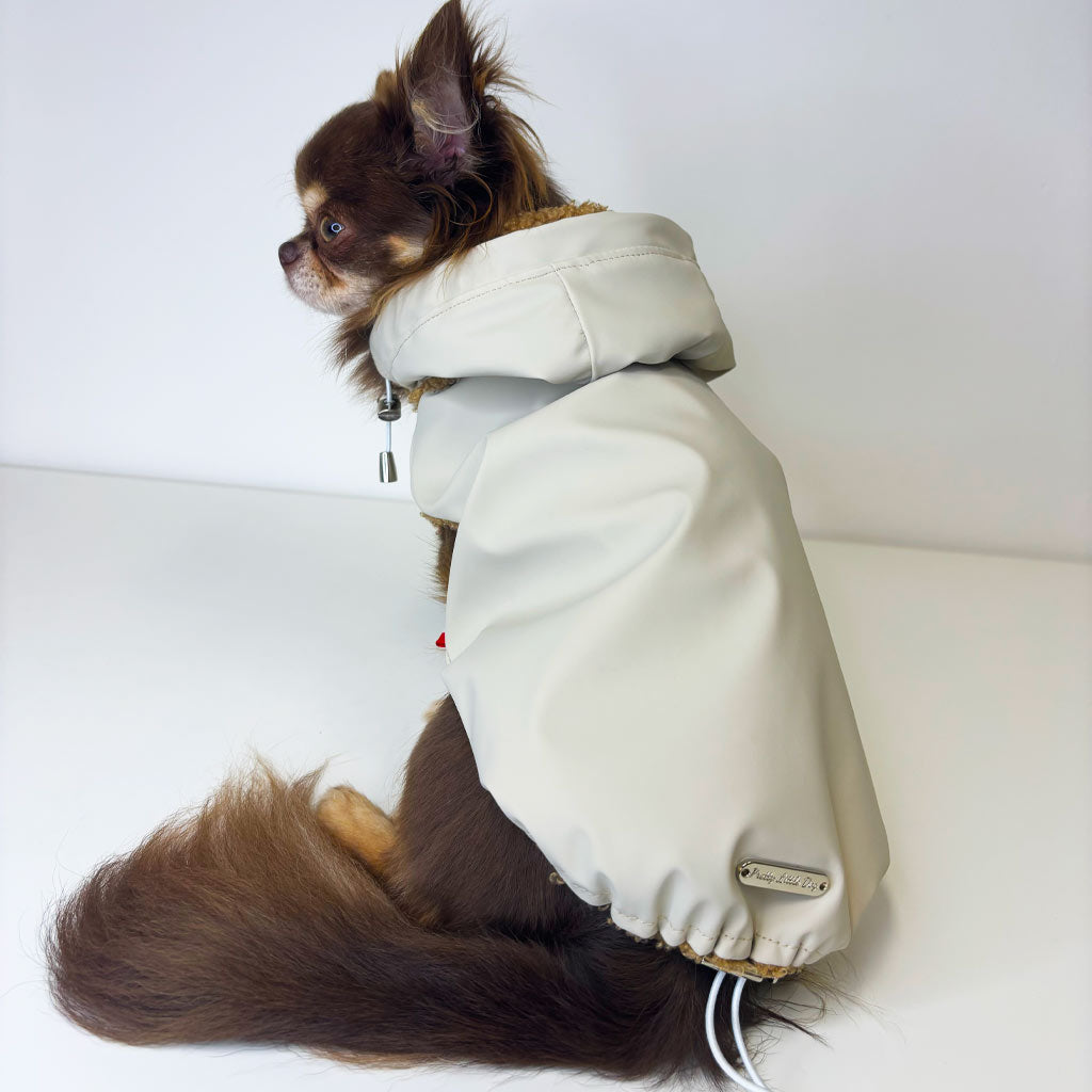 Impermeabile con Teddy Beige