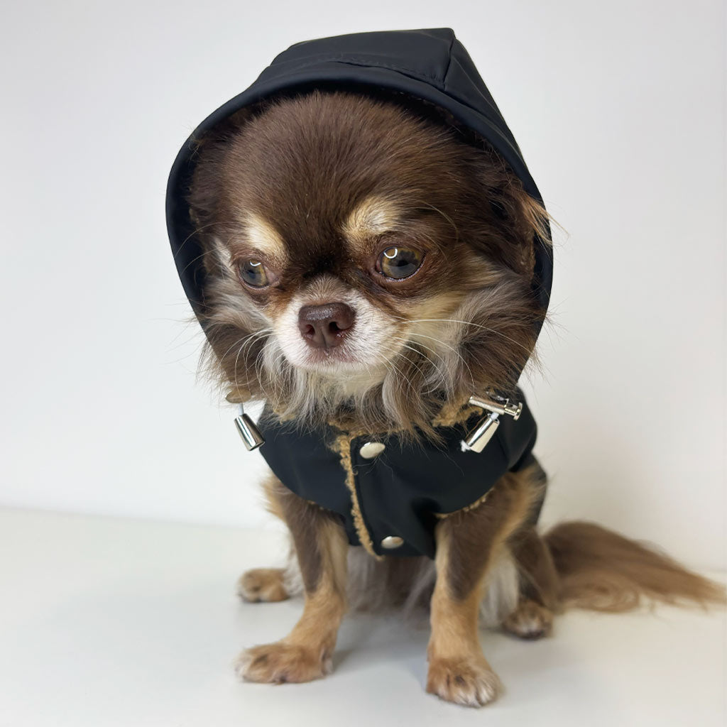 Impermeabile con Teddy Nero