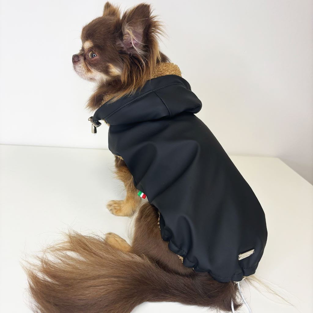 Impermeabile con Teddy Nero