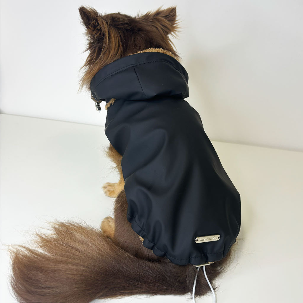 Impermeabile con Teddy Nero