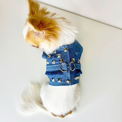 Pettorina Denim Borchie