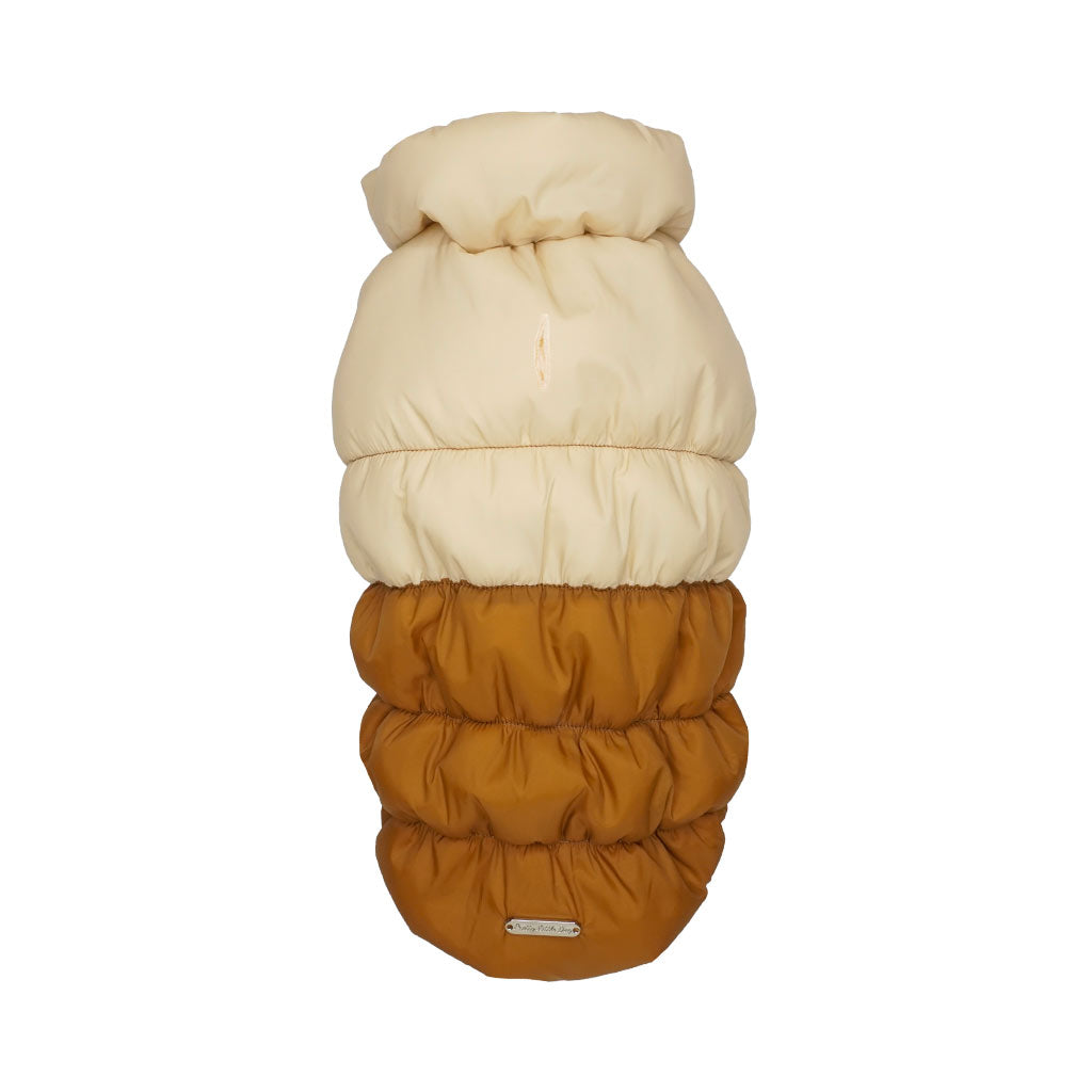 Piumino Elastico Bicolor Cammello