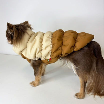 Piumino Elastico Bicolor Cammello