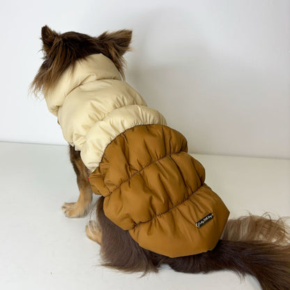 Piumino Elastico Bicolor Cammello