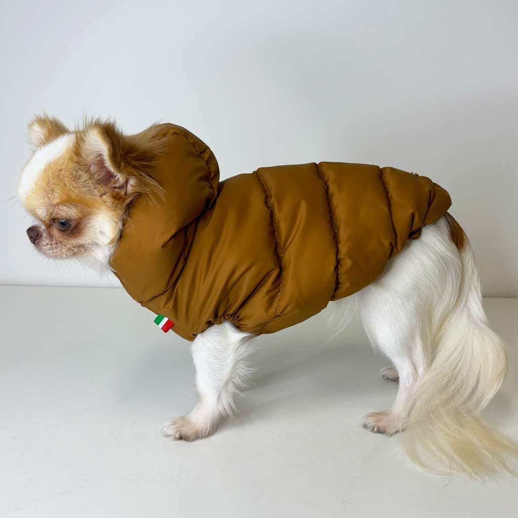 Piumino in Piuma Cammello