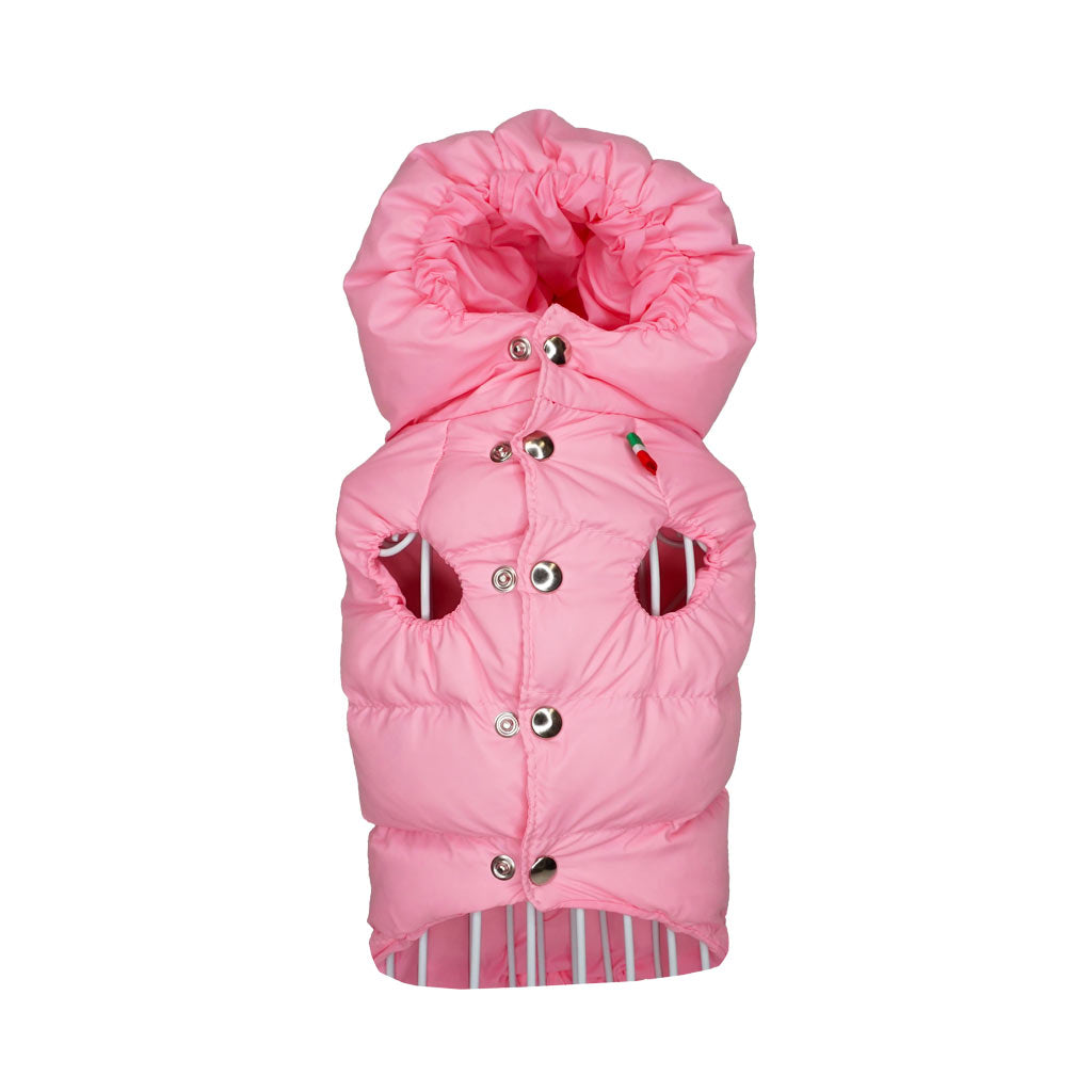 Piumino in Piuma Rosa
