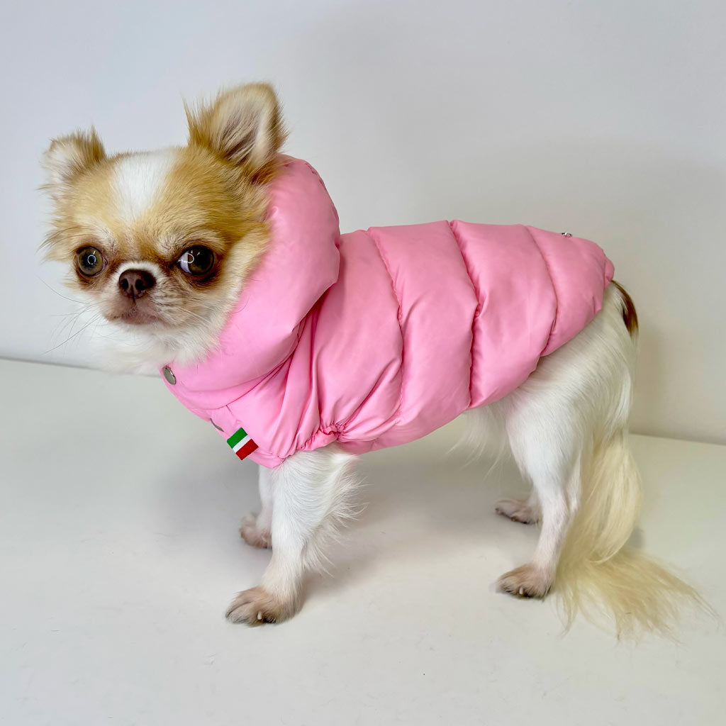 Piumino in Piuma Rosa