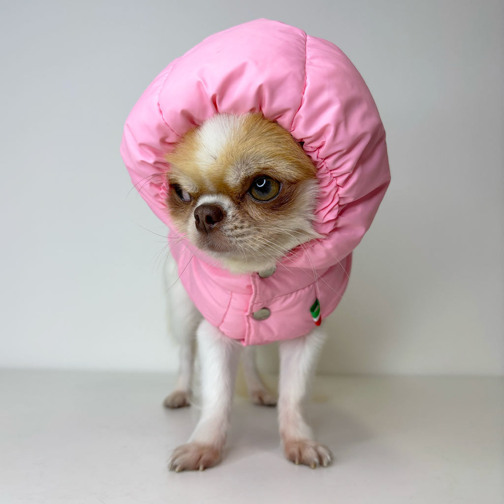 Piumino in Piuma Rosa