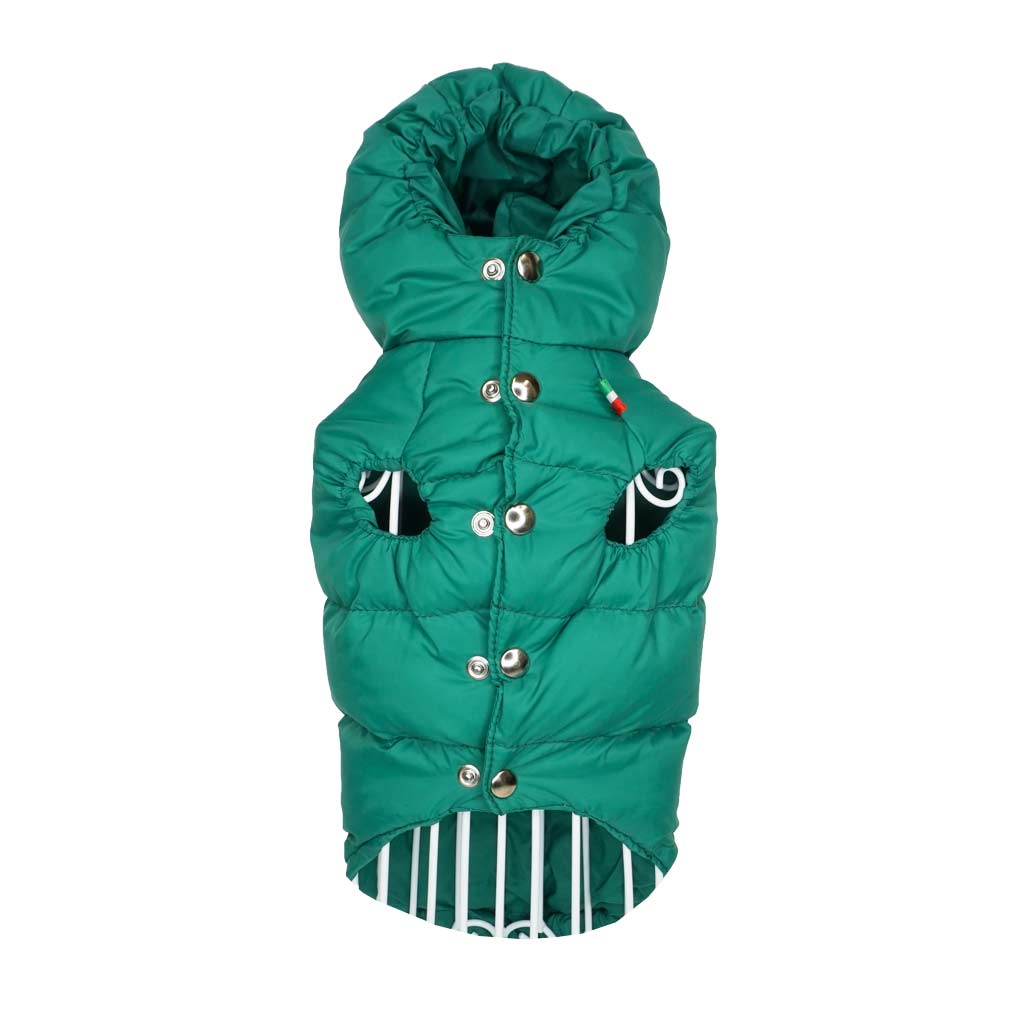 Piumino in Piuma Verde