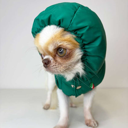 Piumino in Piuma Verde